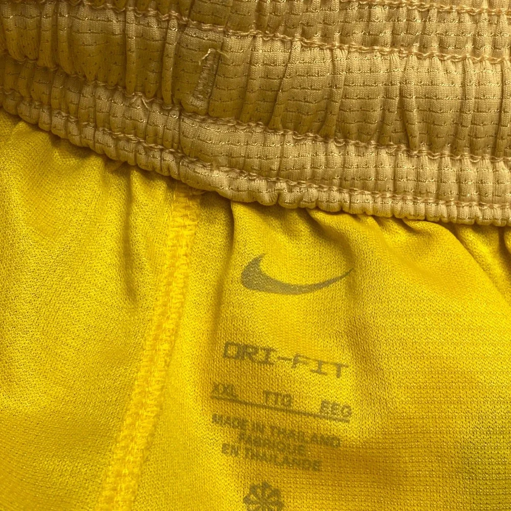Nike‎ Fly Crossover Basketball Shorts Womens XXL Yellow Mesh Dri-FIT DH7325-709